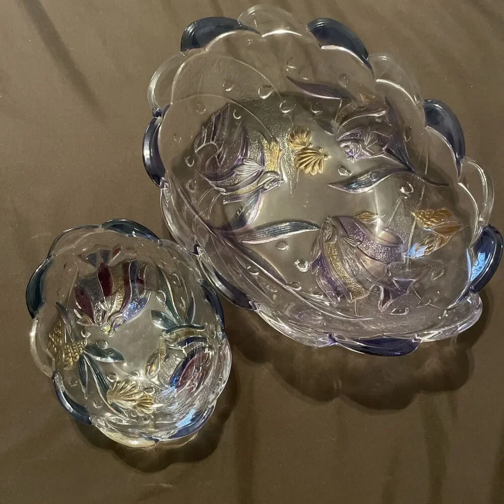 Mikasa Savoir Vivre Key Lago Tropical Fish Design Two Bowls Perfect Condition